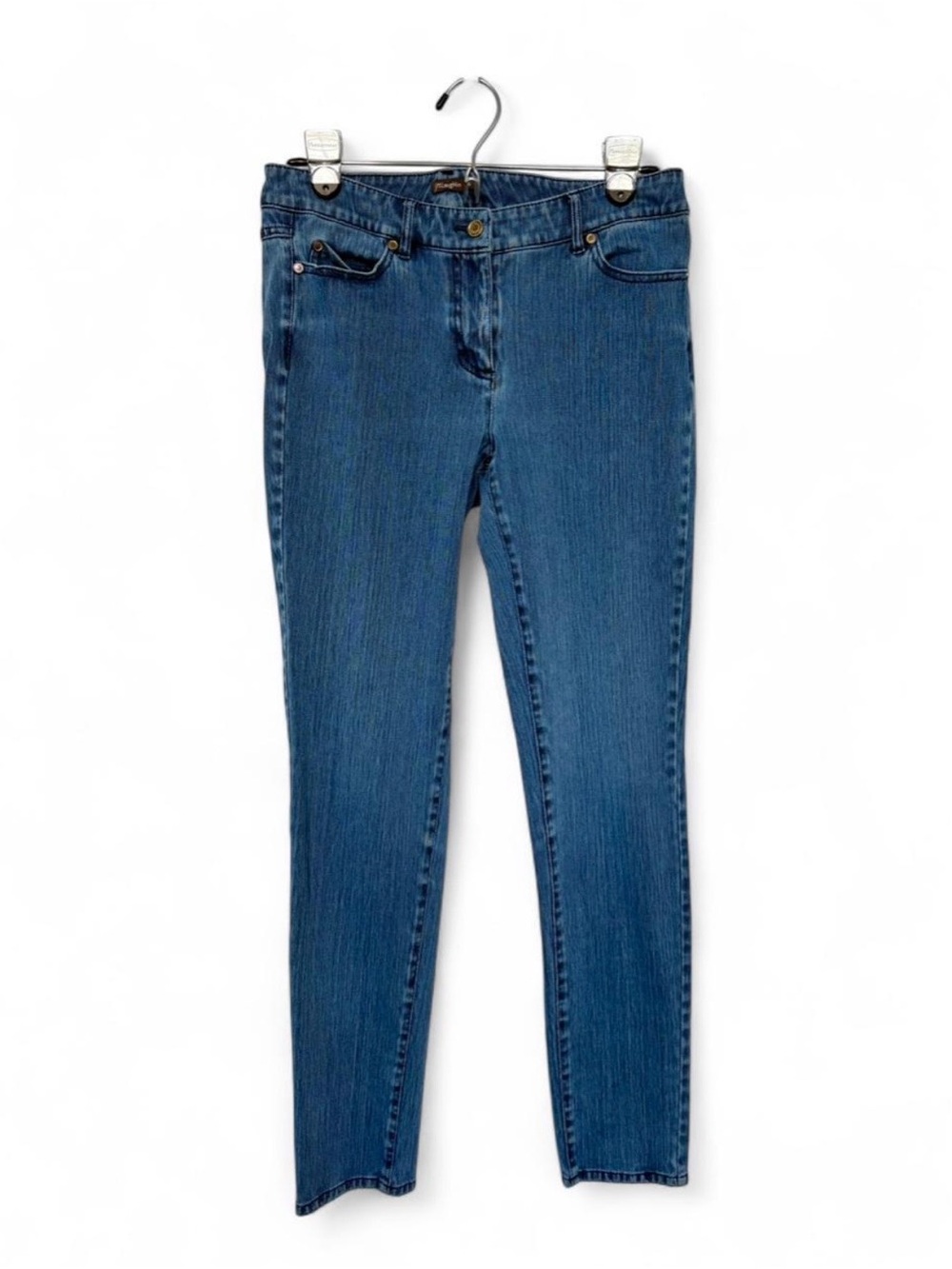 J. McLaughlin Mid Rise Skinny Jeans Medium‎ Wash Denim Size 6 Stretch Designer